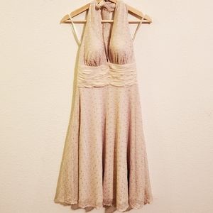 Vision Apparel 0 Nude Halter Dress